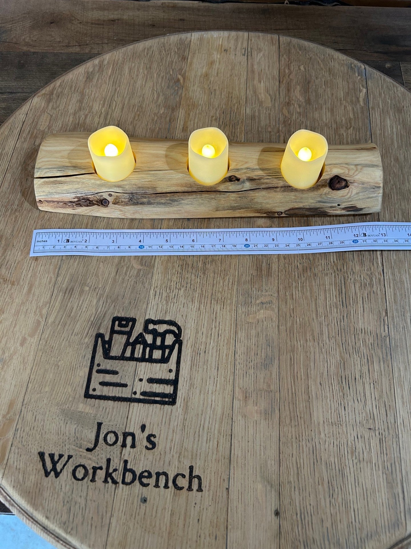 Tea Light Holder in Spalted Pecan