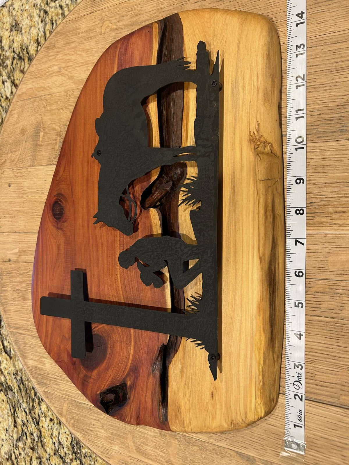 Kneeling Cowboy on Cedar