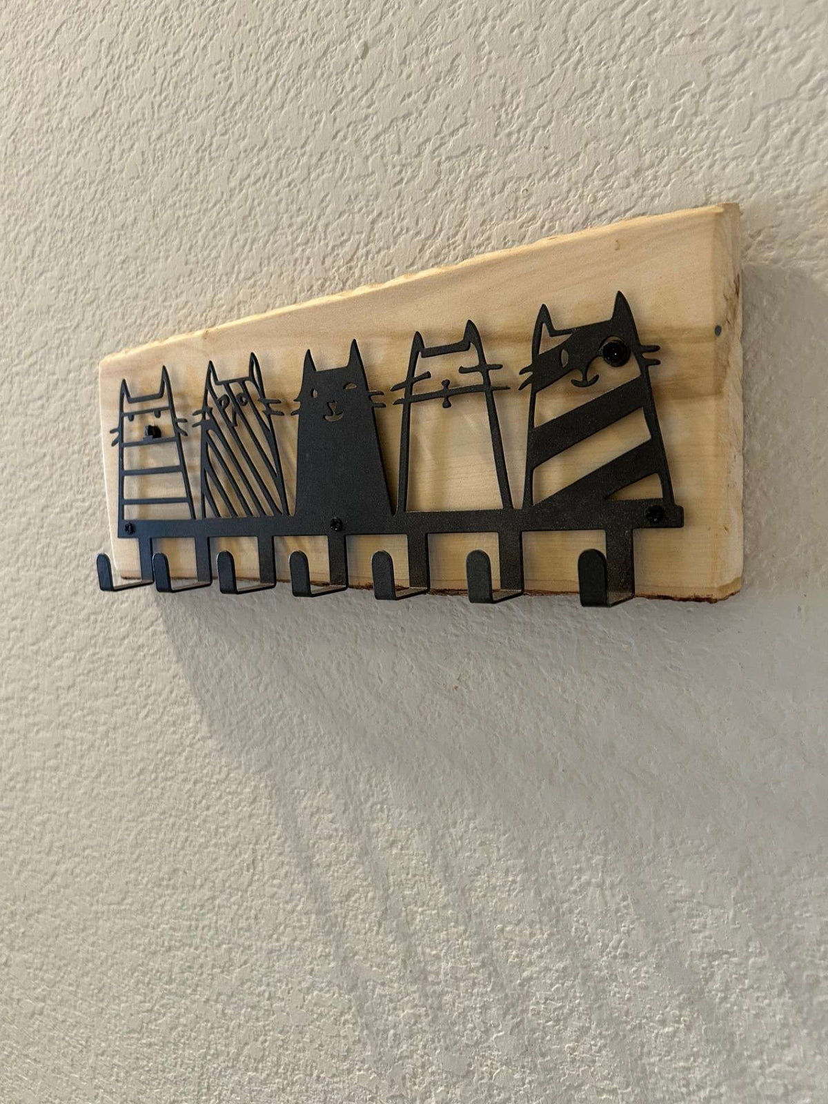 Five Cats Key/Leash Holder on Maple