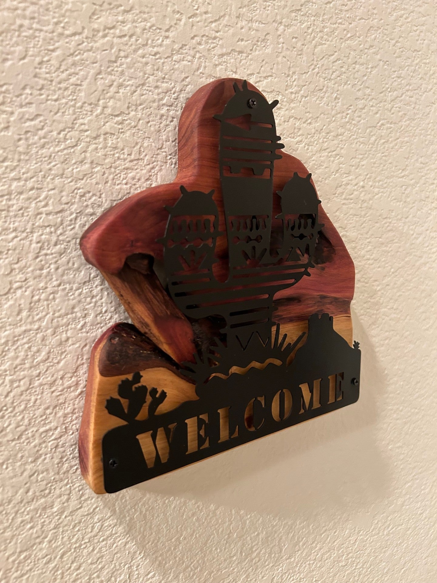 Southwest Welcome Sign - Cacti on Cedar