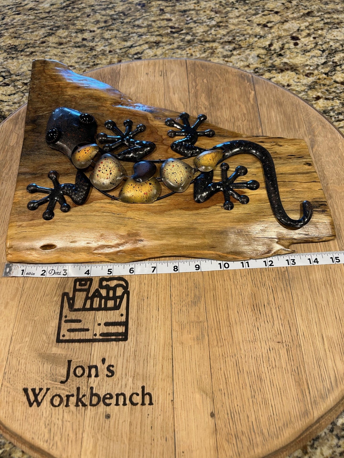 Lizard on Spalted Live Edge Maple