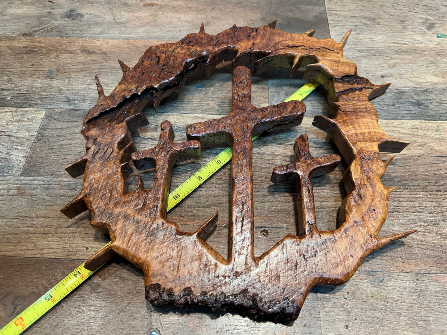 Three Crosses in Spalted Maple