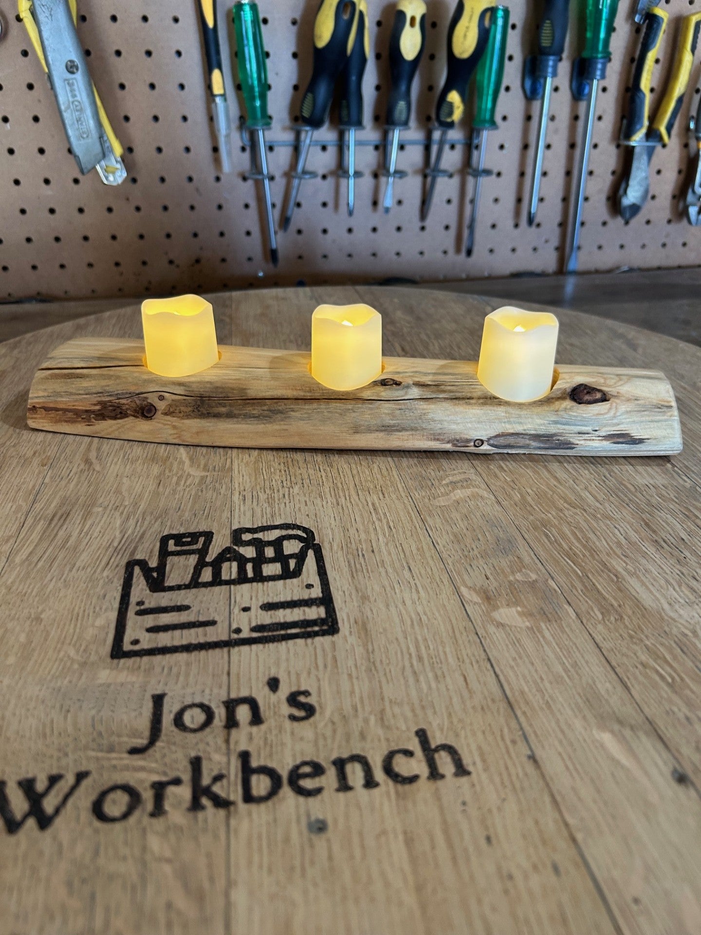 Tea Light Holder in Spalted Pecan