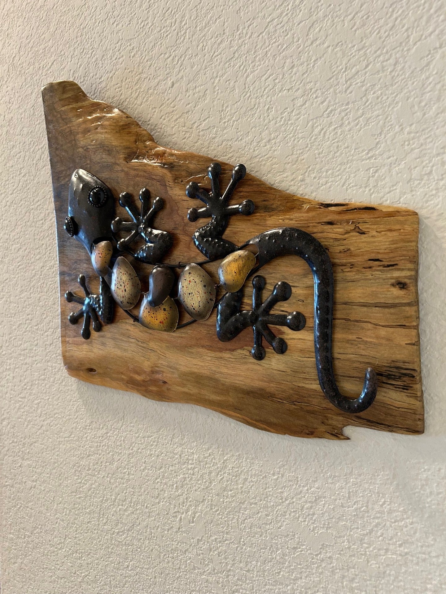 Lizard on Spalted Live Edge Maple