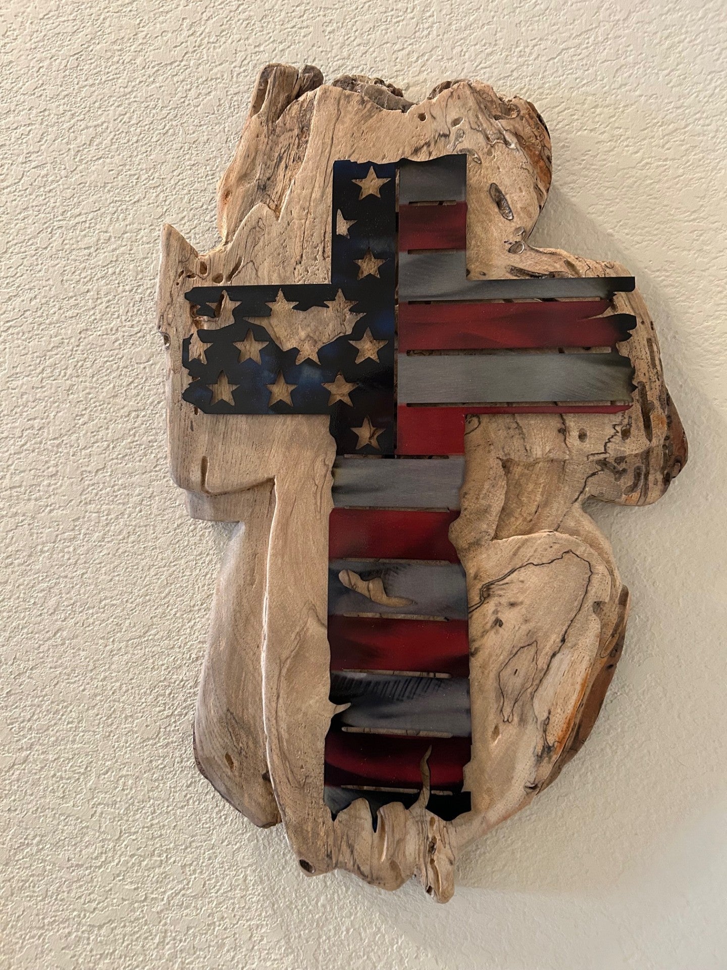 Stars and Stripes on Spalted Cedar