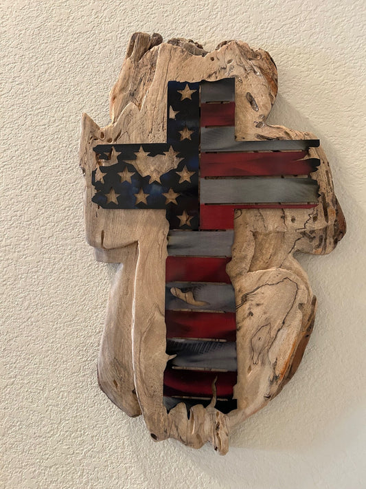 Stars and Stripes on Spalted Cedar