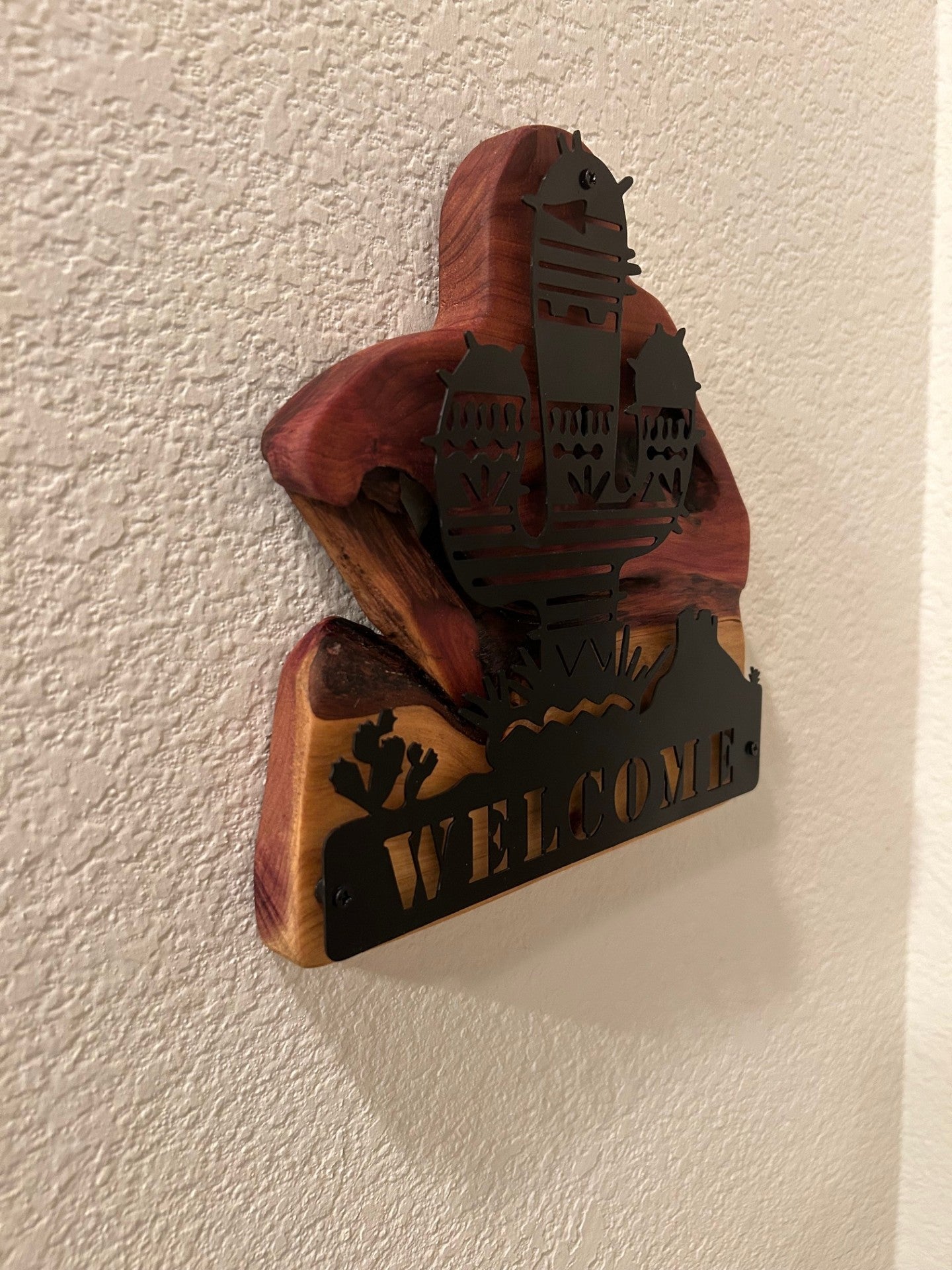 Southwest Welcome Sign - Cacti on Cedar