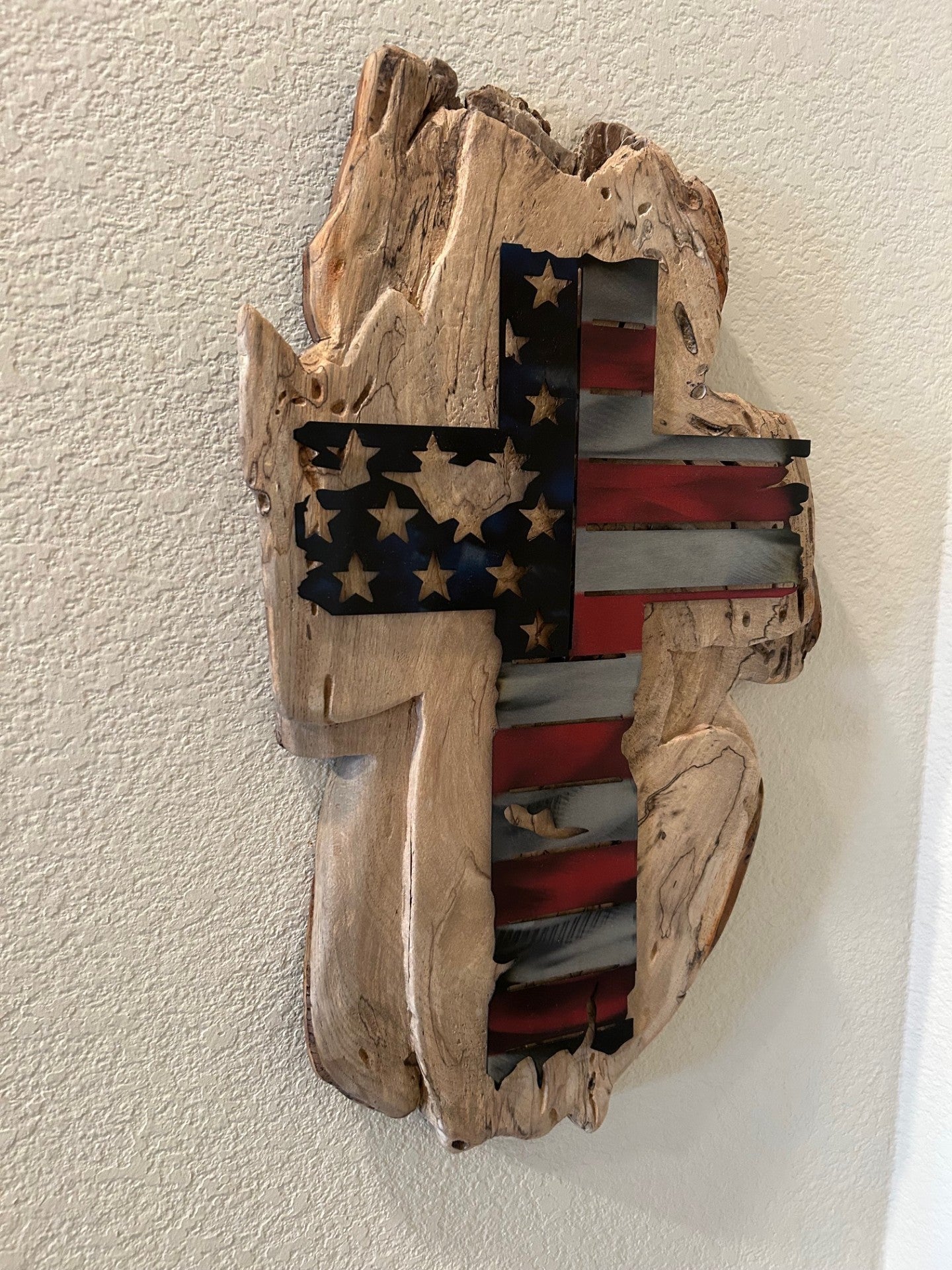 Stars and Stripes on Spalted Cedar