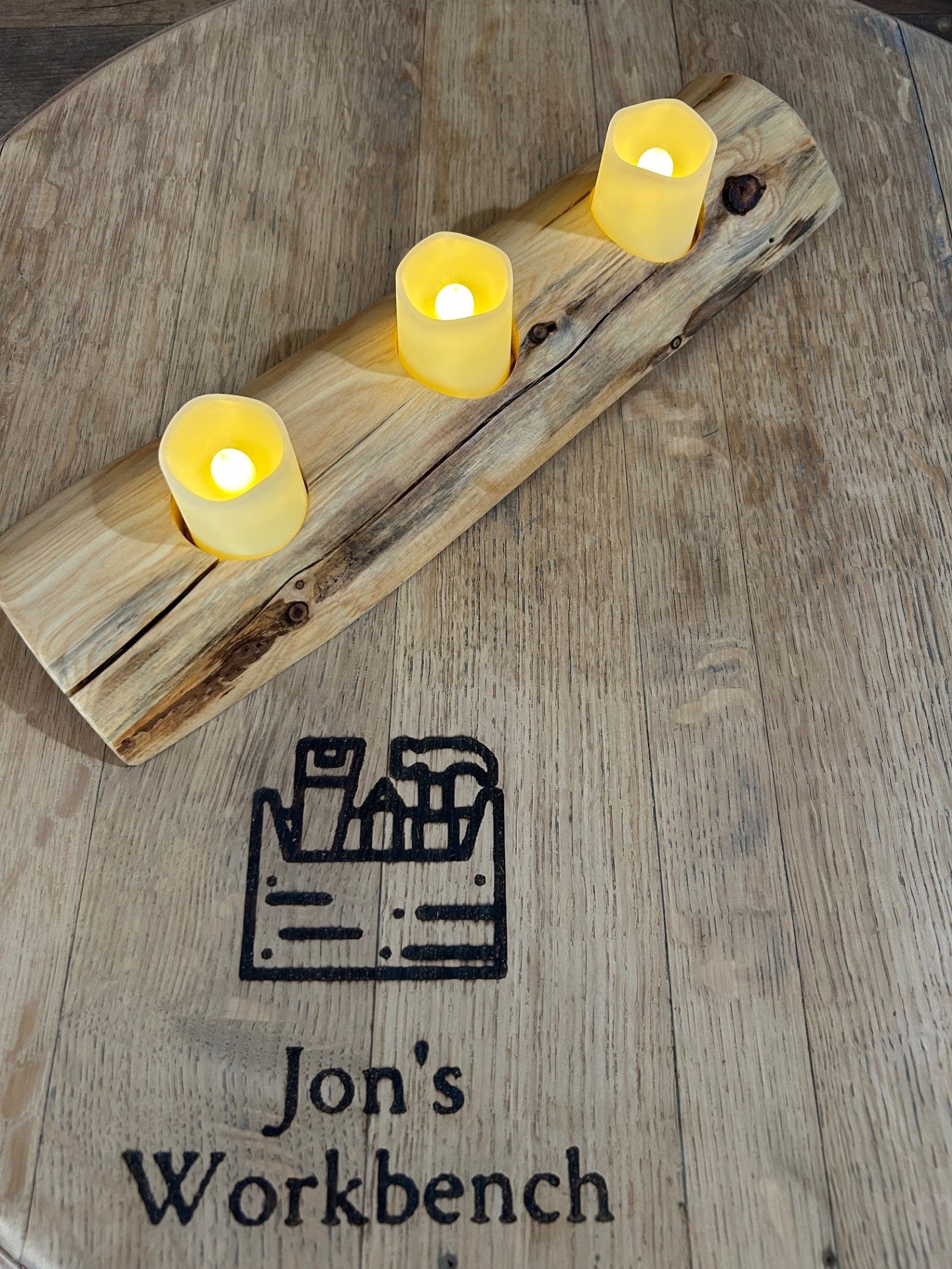 Tea Light Holder in Spalted Pecan