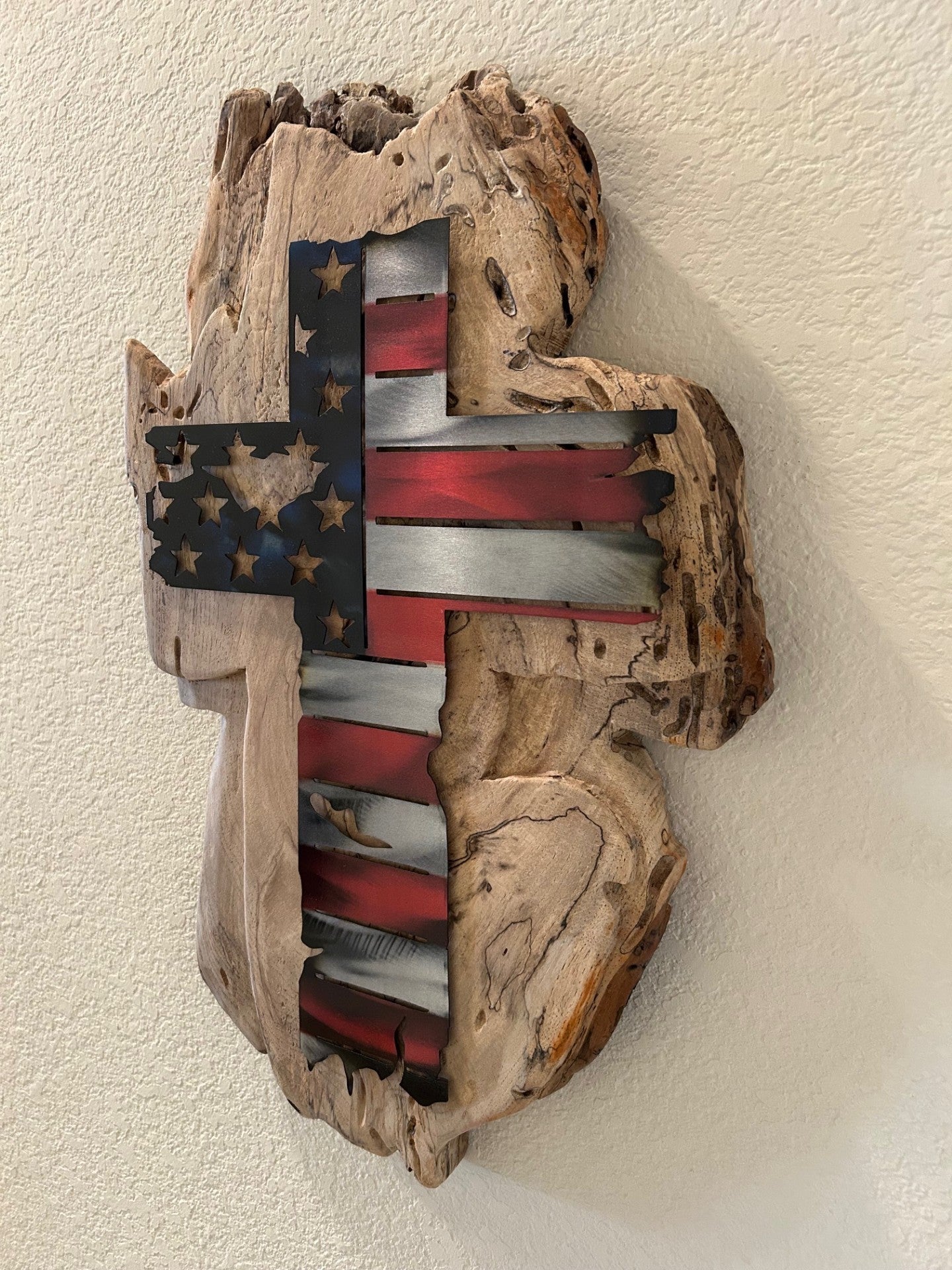 Stars and Stripes on Spalted Cedar