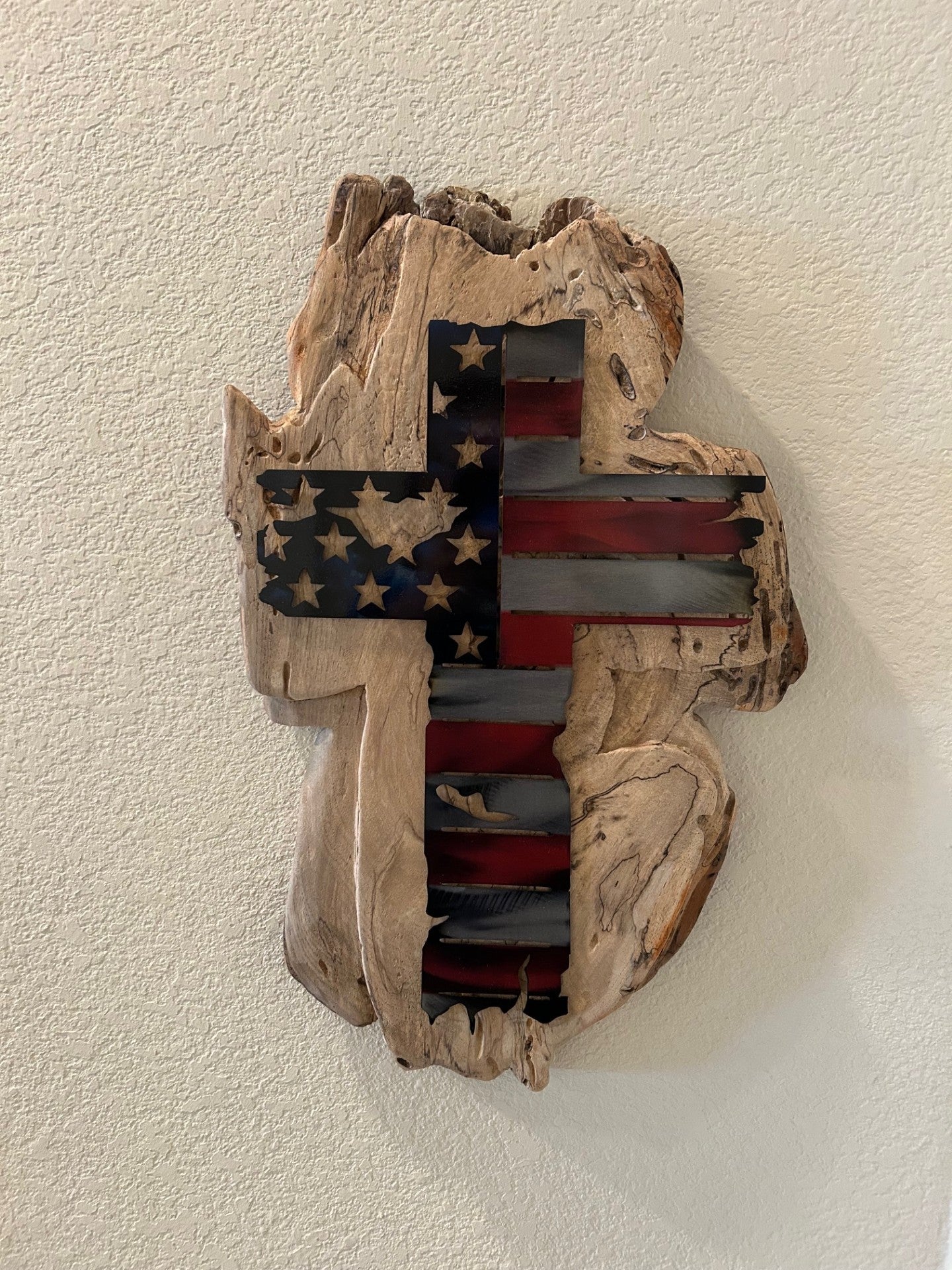 Stars and Stripes on Spalted Cedar