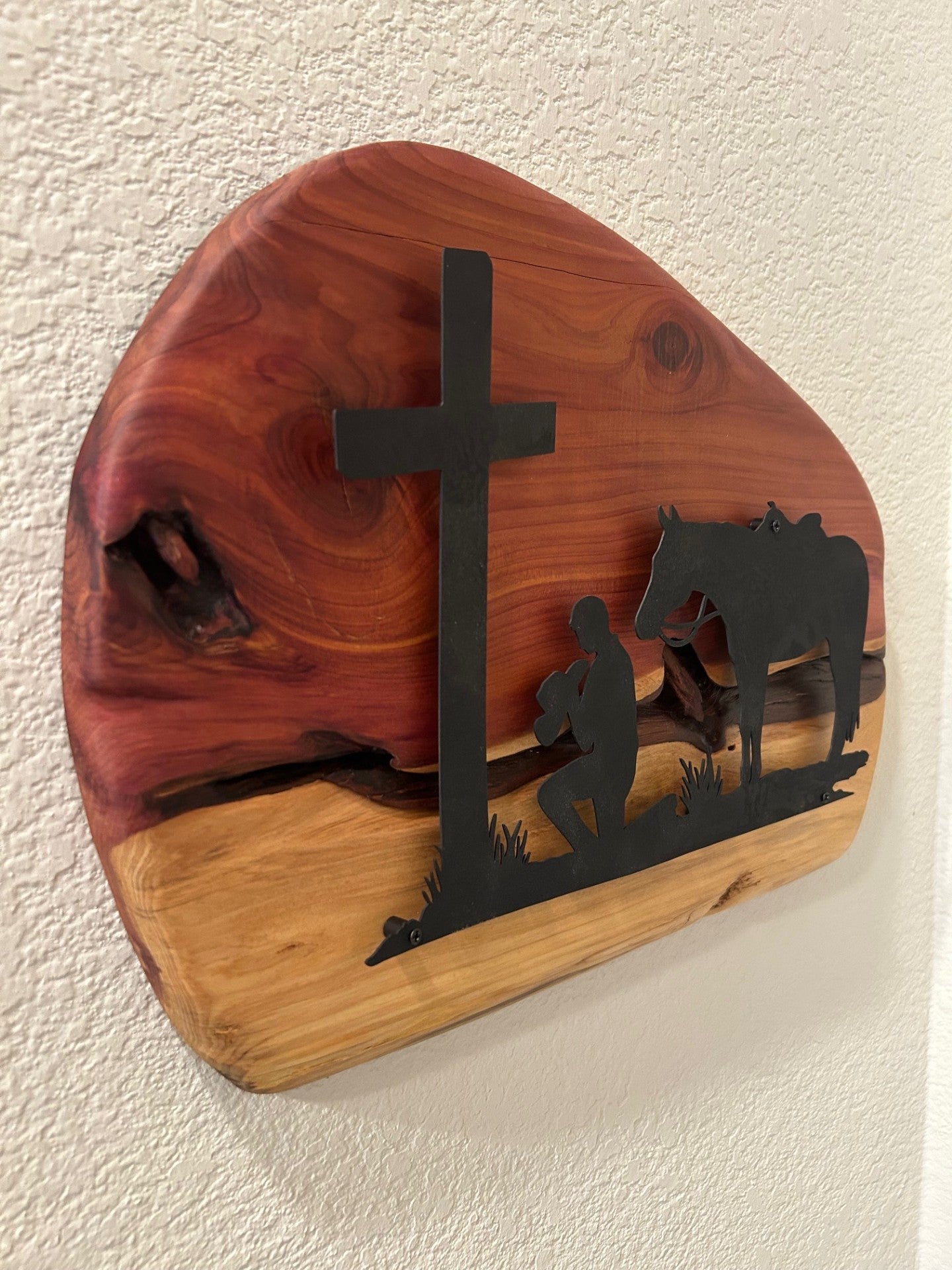 Kneeling Cowboy on Cedar