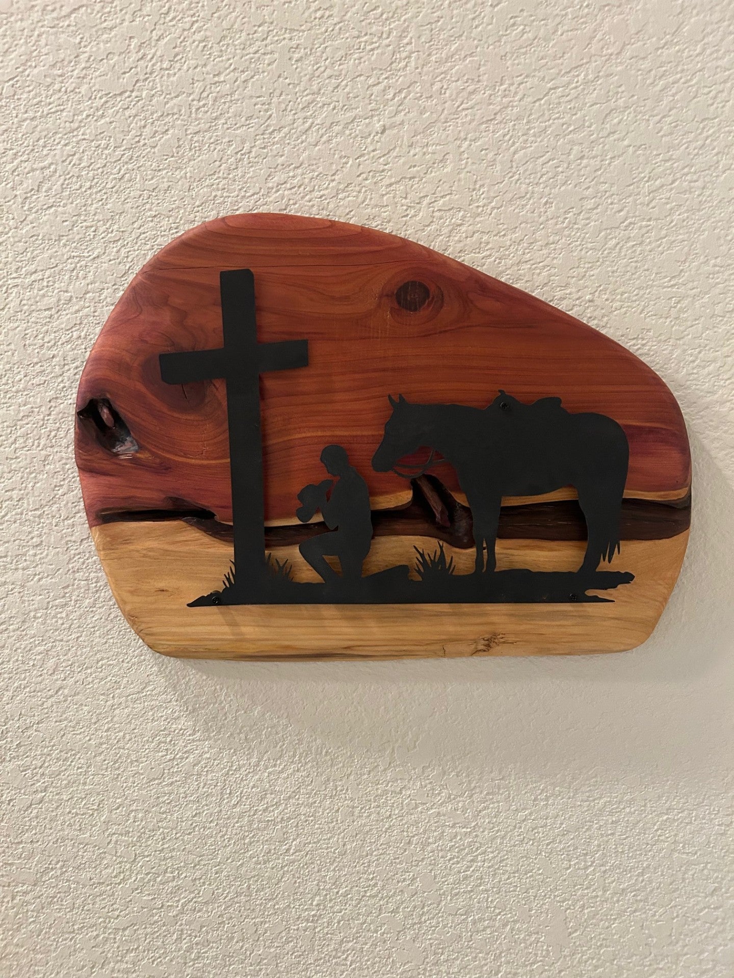 Kneeling Cowboy on Cedar