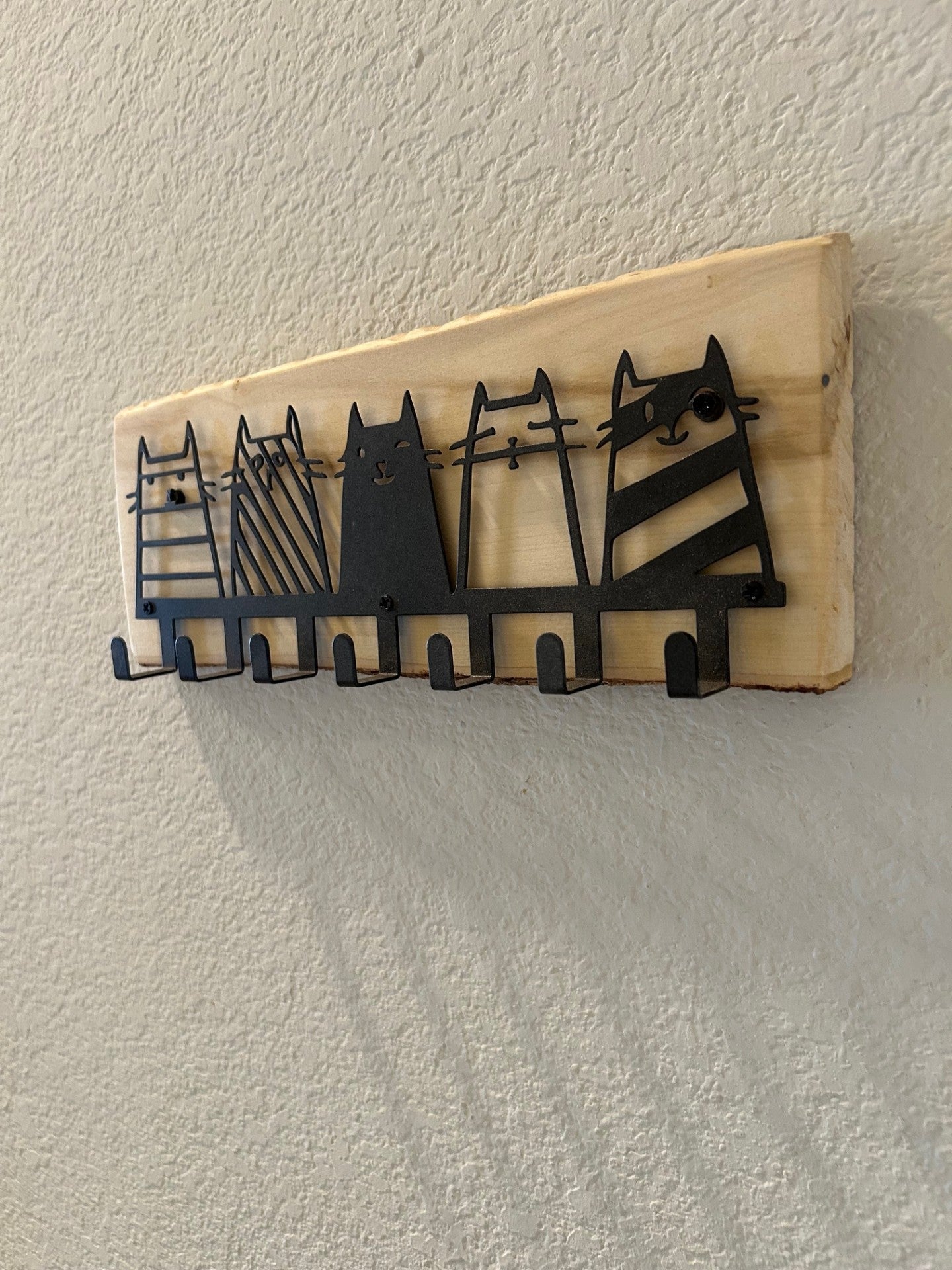 Five Cats Key/Leash Holder on Maple