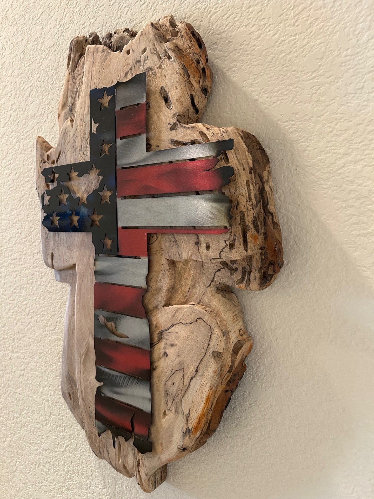 Stars and Stripes on Spalted Cedar