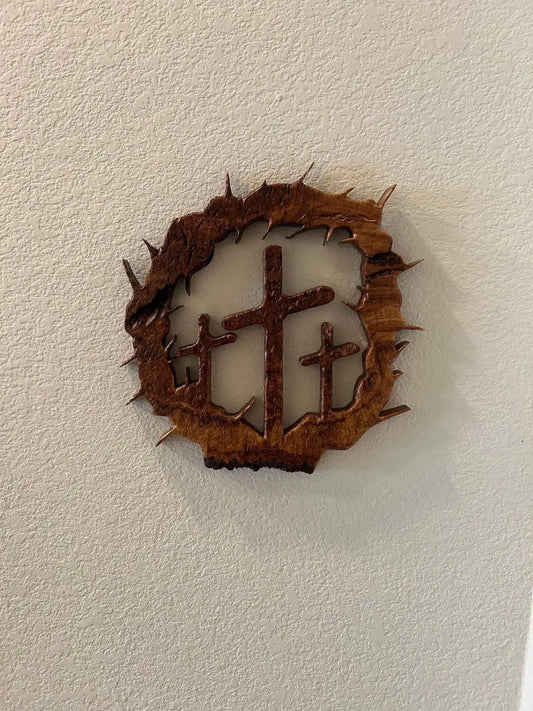 Three Crosses in Spalted Maple