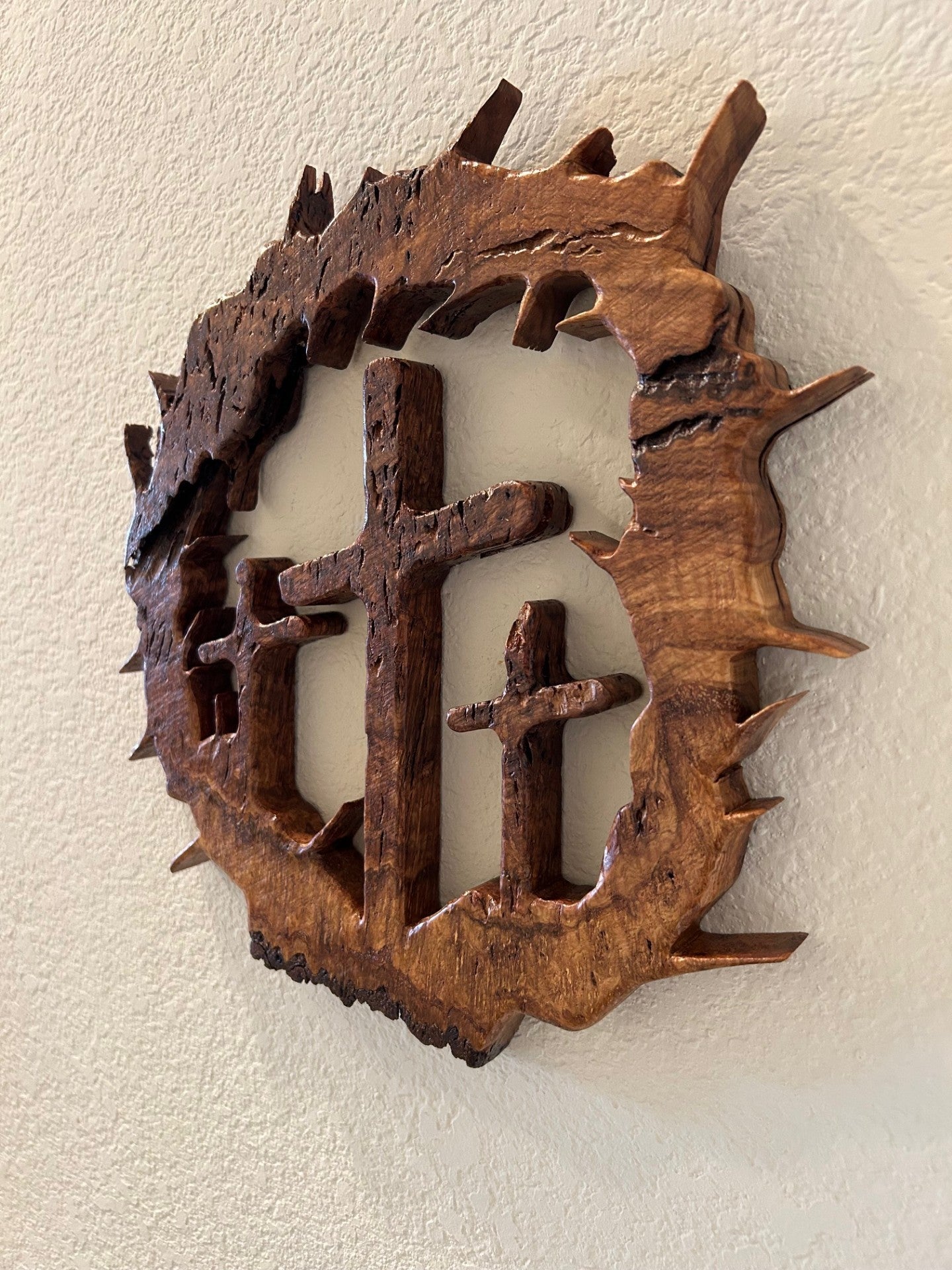 Three Crosses in Spalted Maple